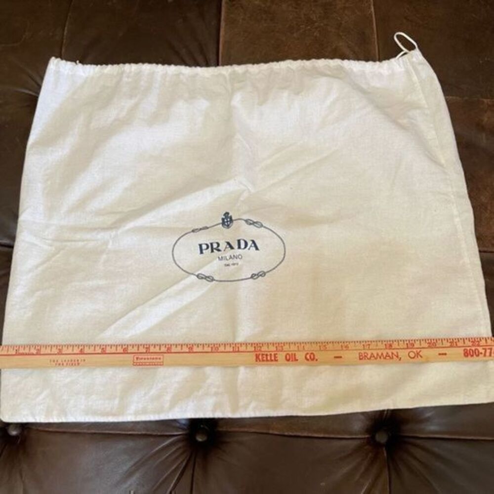 Prada dust bag. Preowned. Dimensions: 18 X 15 inches.